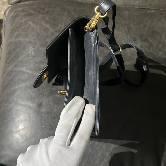 Scuola Del Cuoio Crossbody Blue & Gold - Picture 12 of 13